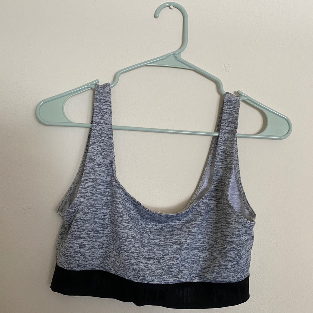 Grey PINK Sports Bra